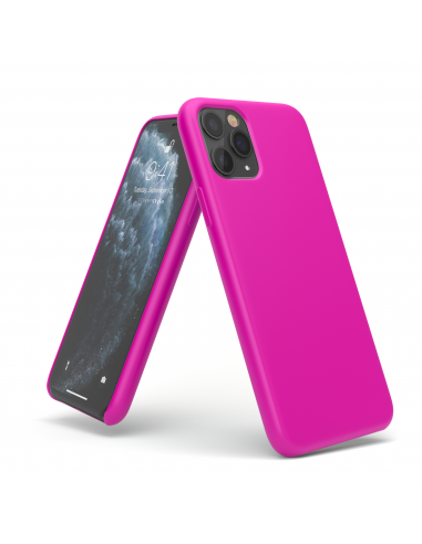 Custodia in Silicone + Microfibra per iPhone 11 Pro Max (6.5") - Fucsia - LiquidSoft®