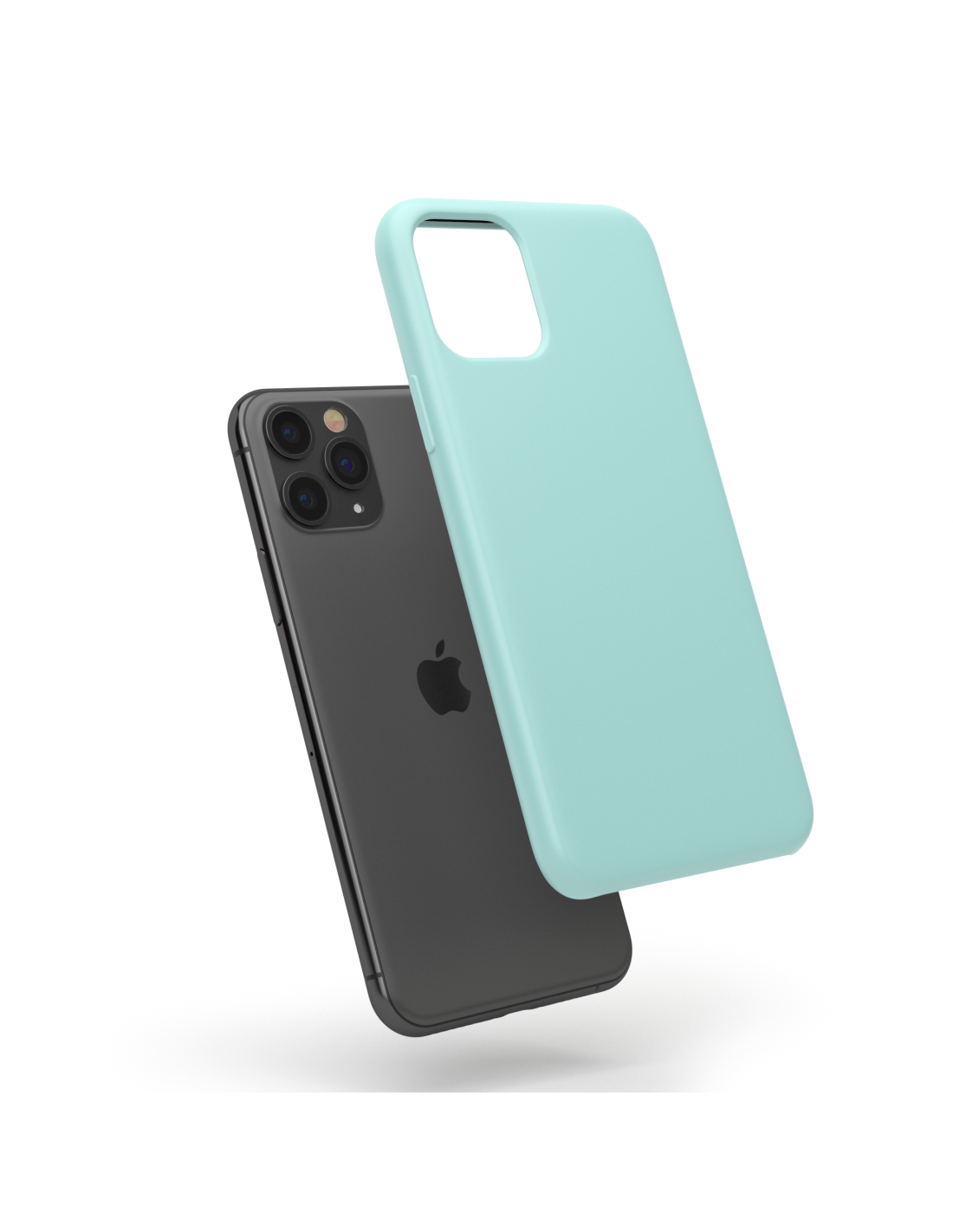 ElestBela Custodia In Silicone Per IPhone 11 Pro Max | Verde Matcha | Ultra Sottile Con Interno In Microfibra E Supporto Ricarica Wireless - 5