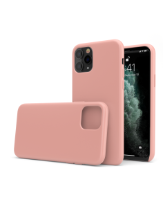 Custodia in Silicone + Microfibra per iPhone 11 Pro Max (6.5") - Rosa Scuro - LiquidSoft®