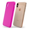 Custodia LiquidSoft® in Silicone + Interno Microfibra - iPhone X/XS - Fucsia