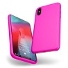 Custodia LiquidSoft® in Silicone + Interno Microfibra - iPhone X/XS - Fucsia