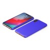Custodia LiquidSoft® in Silicone + Interno Microfibra - iPhone X/XS - Blu Vivido