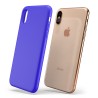 Custodia LiquidSoft® in Silicone + Interno Microfibra - iPhone X/XS - Blu Vivido
