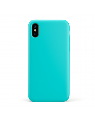 Custodia LiquidSoft® in Silicone + Interno Microfibra - iPhone X/XS - Azzurro