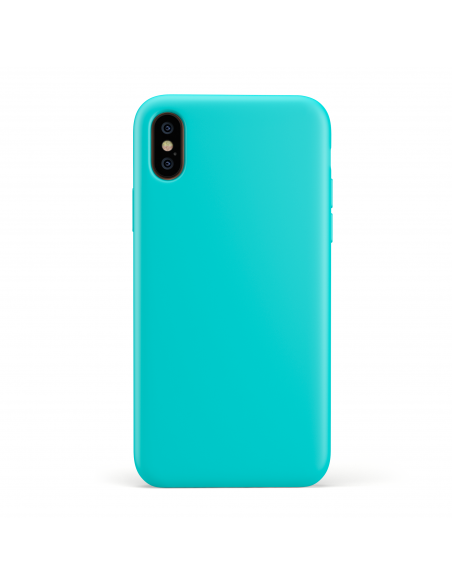 Custodia LiquidSoft® in Silicone + Interno Microfibra - iPhone X/XS - Azzurro