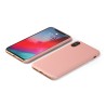 Custodia LiquidSoft® in Silicone + Interno Microfibra - iPhone X/XS - Rosa Scuro