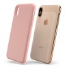 Custodia LiquidSoft® in Silicone + Interno Microfibra - iPhone X/XS - Rosa Scuro