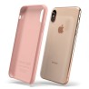 Custodia LiquidSoft® in Silicone + Interno Microfibra - iPhone X/XS - Rosa Scuro
