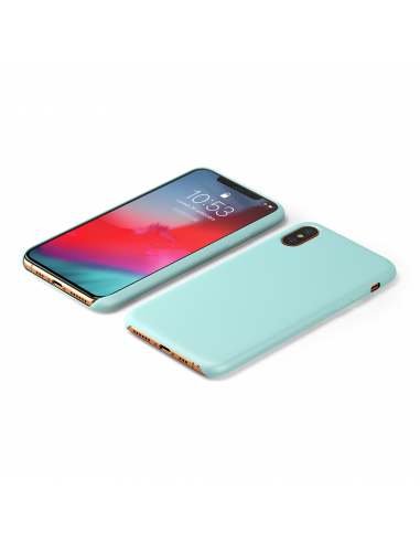 Custodia LiquidSoft® in Silicone + Interno Microfibra - iPhone X/XS - Turchese