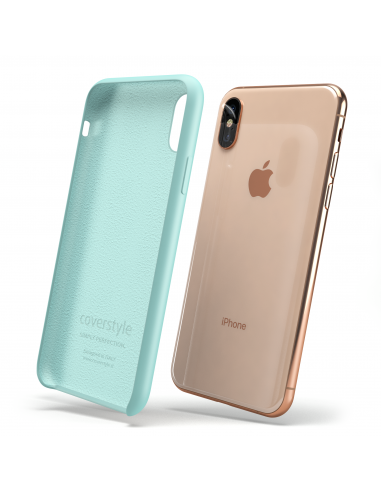 Custodia LiquidSoft® in Silicone + Interno Microfibra - iPhone X/XS - Turchese
