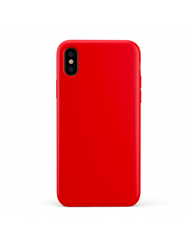 Custodia LiquidSoft® in Silicone + Interno Microfibra - iPhone X/XS - Rosso