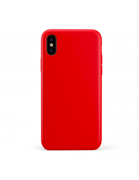 Custodia LiquidSoft® in Silicone + Interno Microfibra - iPhone X/XS - Rosso