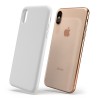 Custodia LiquidSoft® in Silicone + Interno Microfibra - iPhone X/XS - Bianco