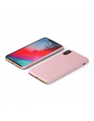 Custodia LiquidSoft® in Silicone + Interno Microfibra - iPhone X/XS - Rosa Chiaro