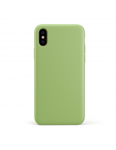 Custodia LiquidSoft® in Silicone + Interno Microfibra - iPhone X/XS - Verde Chiaro