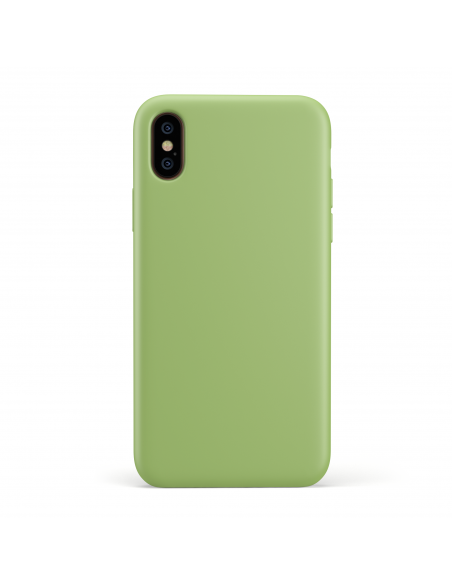 Custodia LiquidSoft® in Silicone + Interno Microfibra - iPhone X/XS - Verde Chiaro