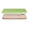 Custodia LiquidSoft® in Silicone + Interno Microfibra - iPhone X/XS - Verde Chiaro