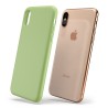 Custodia LiquidSoft® in Silicone + Interno Microfibra - iPhone X/XS - Verde Chiaro
