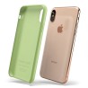 Custodia LiquidSoft® in Silicone + Interno Microfibra - iPhone X/XS - Verde Chiaro