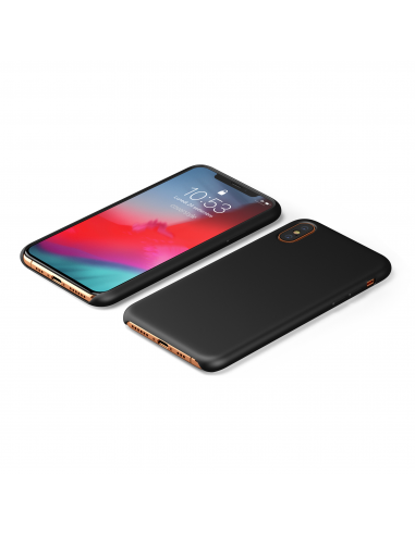 Custodia LiquidSoft® in Silicone + Interno Microfibra - iPhone X/XS - Nero