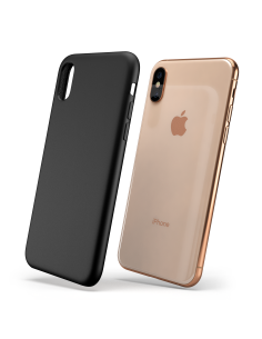 Custodia LiquidSoft® in Silicone + Interno Microfibra - iPhone X/XS - Nero 2