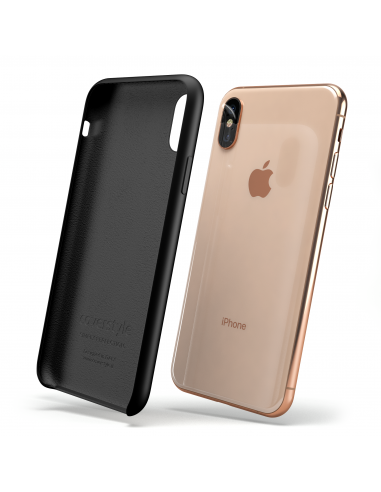 Custodia LiquidSoft® in Silicone + Interno Microfibra - iPhone X/XS - Nero