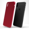 Custodia rigida sottile rosso opaco per iPhone XS - UltraSoft