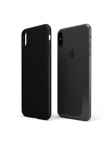 Custodia rigida sottile nero opaco per iPhone XS - UltraSoft