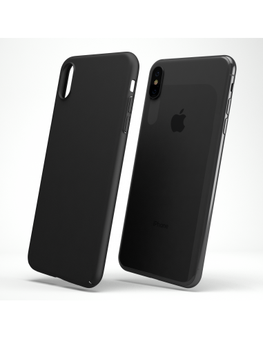 Custodia rigida sottile nero opaco per iPhone XS - UltraSoft