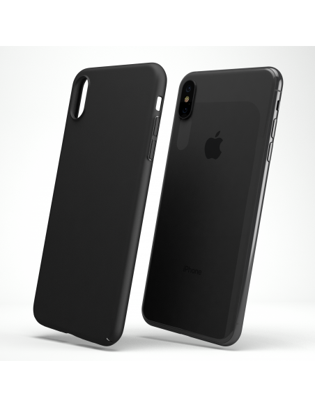 Custodia rigida sottile nero opaco per iPhone XS - UltraSoft