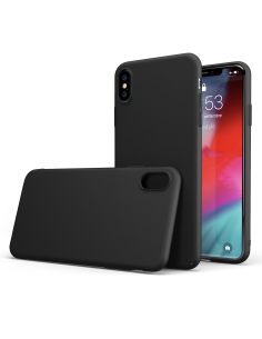 Custodia rigida sottile nero opaco per iPhone XS - UltraSoft