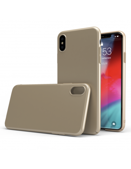 Custodia rigida sottile nero opaco per iPhone XS - UltraSoft