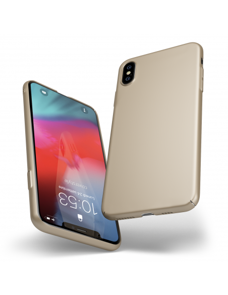 Custodia rigida sottile nero opaco per iPhone XS - UltraSoft