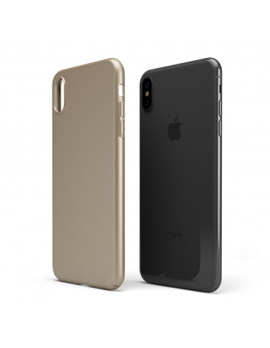 Custodia rigida sottile nero opaco per iPhone XS - UltraSoft