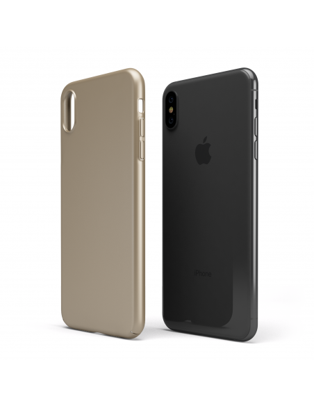 Custodia rigida sottile nero opaco per iPhone XS - UltraSoft
