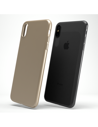 Custodia rigida sottile nero opaco per iPhone XS - UltraSoft
