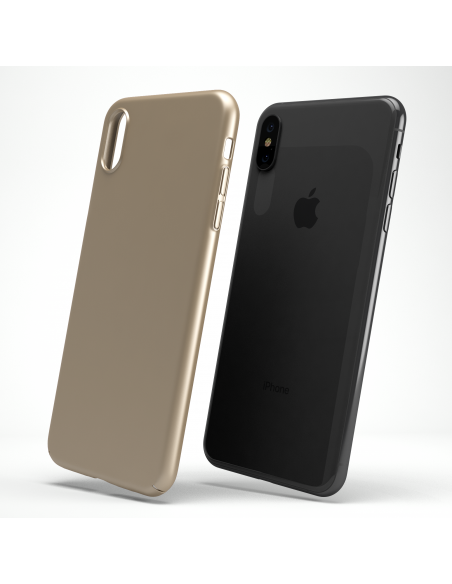 Custodia rigida sottile nero opaco per iPhone XS - UltraSoft