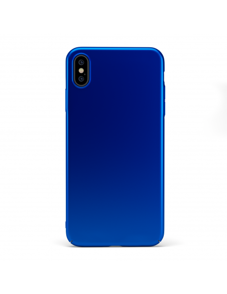 Custodia rigida sottile blu opaco per iPhone XS - UltraSoft