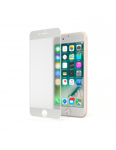 Pellicola Opaca in Vetro Temperato 3D Bordo Bianco per iPhone 7/8 (4.7) -  HyperGlass 3D PRO®