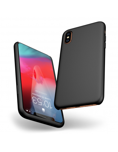 Custodia LiquidSoft® in Silicone + Interno Microfibra - iPhone XS Max - Nero