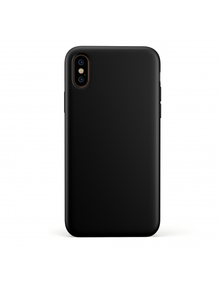 Custodia LiquidSoft® in Silicone + Interno Microfibra - iPhone XS Max - Nero