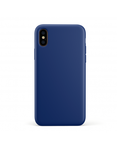 Custodia LiquidSoft® in Silicone + Interno Microfibra - iPhone XS Max - Blu Cobalto