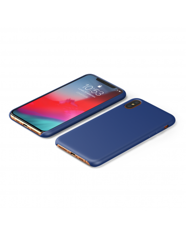 Custodia LiquidSoft® in Silicone + Interno Microfibra - iPhone XS Max - Blu Cobalto