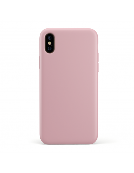 Custodia LiquidSoft® in Silicone + Interno Microfibra - iPhone XS Max - Rosa Chiaro