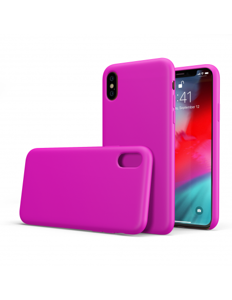 Custodia LiquidSoft® in Silicone + Interno Microfibra - iPhone XS Max - Fucsia Custodia LiquidSoft® in Silicone + Interno Microfibra - iPhone XS Max - Fucsia