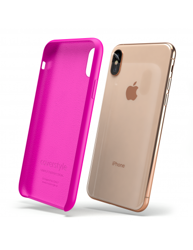 Custodia LiquidSoft® in Silicone + Interno Microfibra - iPhone XS Max - Fucsia