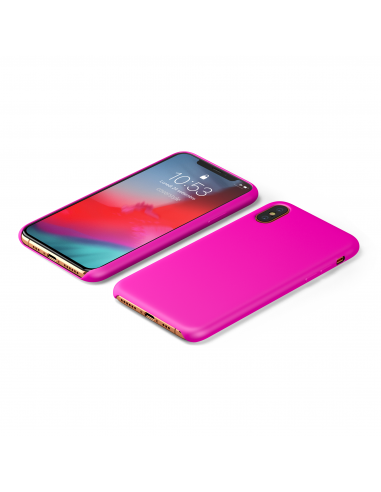 Custodia LiquidSoft® in Silicone + Interno Microfibra - iPhone XS Max - Fucsia