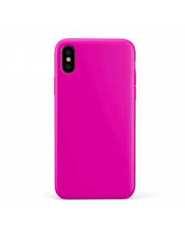 Custodia LiquidSoft® in Silicone + Interno Microfibra - iPhone XS Max - Fucsia