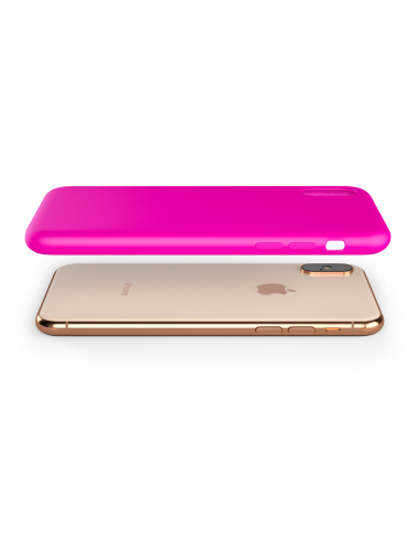 Custodia LiquidSoft® in Silicone + Interno Microfibra - iPhone XS Max - Fucsia