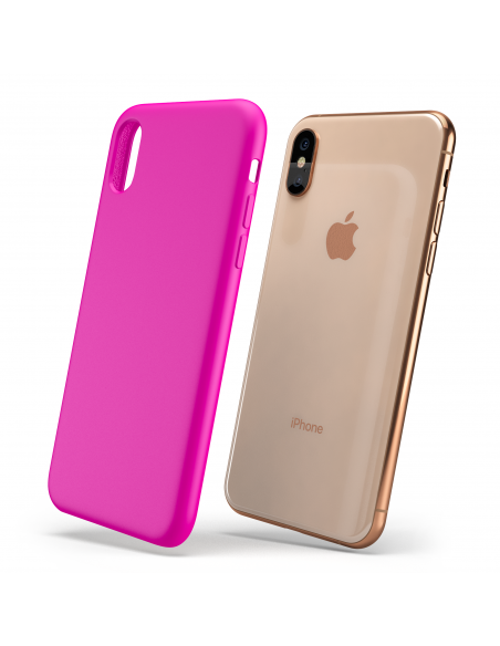 Custodia LiquidSoft® in Silicone + Interno Microfibra - iPhone XS Max - Fucsia Custodia LiquidSoft® in Silicone + Interno Microfibra - iPhone XS Max - Fucsia